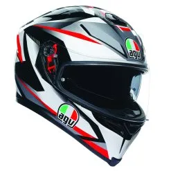AGV Casque K5 S PLASMA 0041A2MY 103 | Blanc/noir/rouge