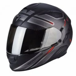 SCORPION Casque Exo-510 Air Route 51-241-24 | Noir Mat/Rouge