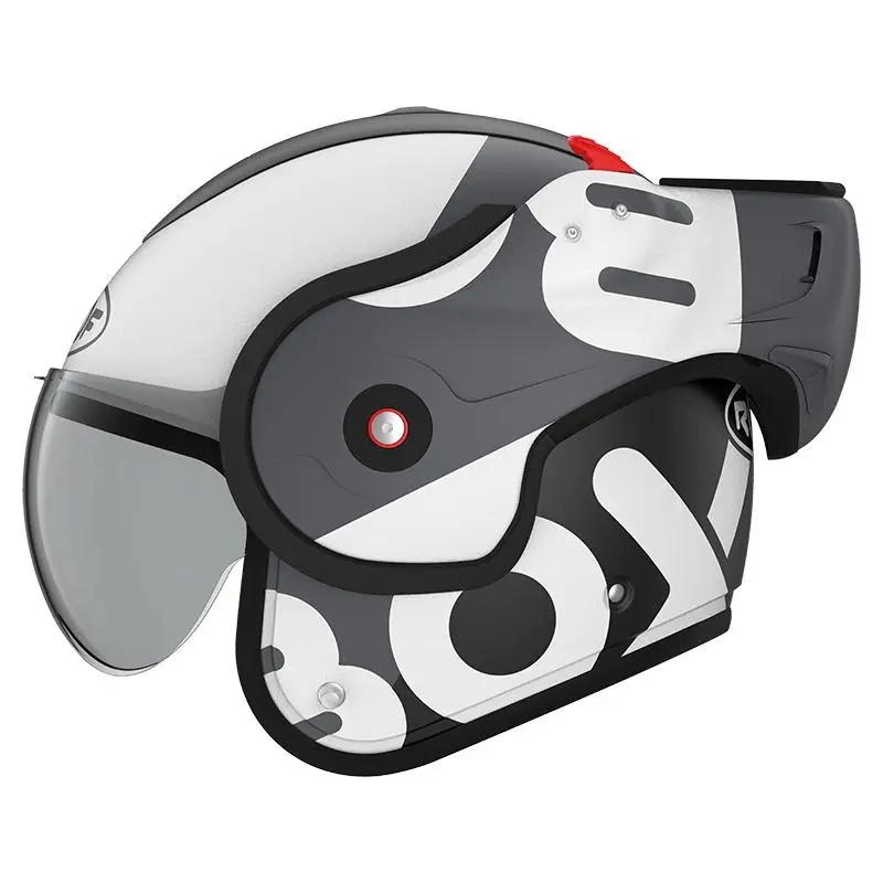 ROOF Casque RO9 BOXXER FLAG 012730- | Noir/blanc Mat 2 ROOF Casque RO9 BOXXER FLAG 012730- | Noir/blanc Mat – Image 2