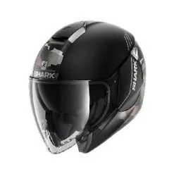 SHARK Casque CITYCRUISER GENOM Mat HE1935EKSA | Noir Mat / Camouflage Gris