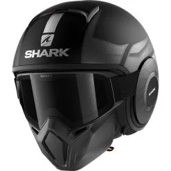 SHARK Casque STREET DRAK TRIBUTE RM Mat HE3325EKUS | Argent Chromé Noir