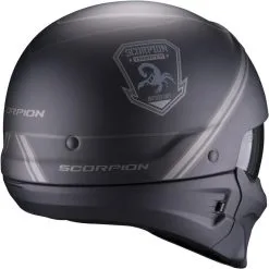 SCORPION Casque EXO-COMBAT Evo UNBORN 85-317-159 | Noir Mat/Argent -Pas Cher Visière Casque Moto Magasin none 08381f81bb39582081a7d608f871d921 08381f8