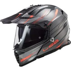 LS2 Casque Cross PIONEER EVO KNIGHT 404362850 | Titanium/Orange Fluo | Unisexe