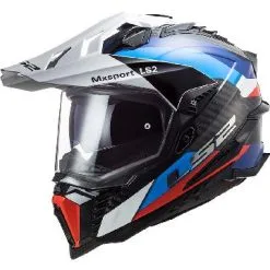 LS2 Casque Cross MX701 EXPLORER CARBON FRONTIER 407016112 | Noir/bleu