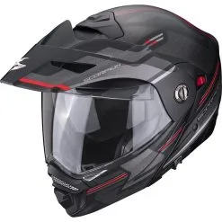 SCORPION Casque Cross Over ADX-2 Carrera 89-398-24 | Noir Mat Rouge