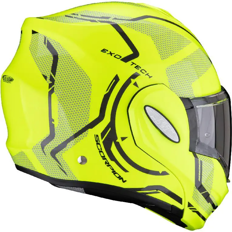 SCORPION Casque EXO-TECH SQUARE 18-348-189 | Jaune Fluo/noir 3 SCORPION Casque EXO-TECH SQUARE 18-348-189 | Jaune Fluo/noir – Image 3