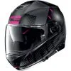 NOLAN Casque N100 5 Plus Lightspeed N-com N1005LS 055 | Noir Mat / Fushia | Femme