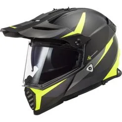 LS2 Casque Cross PIONEER EVO ROUTER 404363154 | Noir Mat/Jaune Fluo | Unisexe