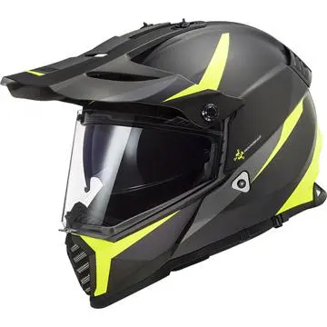LS2 Casque Cross PIONEER EVO ROUTER 404363154 | Noir Mat/Jaune Fluo | Unisexe 1 LS2 Casque Cross PIONEER EVO ROUTER 404363154 | Noir Mat/Jaune Fluo | Unisexe