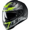 HJC Casque I70 RIAS 149474 | Gris/Vert Fluo