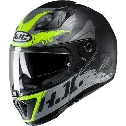 HJC Casque I70 RIAS 149474 | Gris/Vert Fluo