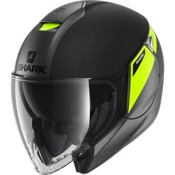 SHARK Casque CITYCRUISER KARONN Mat HE1937EAYK | Noir Mat Anthracite Jaune