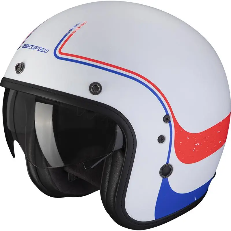 SCORPION Casque BELFAST EVO SOUL 78-376-249 | Blanc Mat/bleu 1 SCORPION Casque BELFAST EVO SOUL 78-376-249 | Blanc Mat/bleu