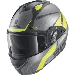 SHARK Casque EVO GT ENCKE MAT HE8915EAYK | ARGENT/JAUNE MAT