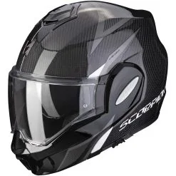 SCORPION Casque EXO-TECH EVO CARBON TOP 118-397-55 | Noir Blanc