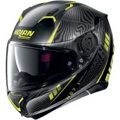 NOLAN Casque N87 Sioux N-com N87SX 106 | Noir Mat / Jaune