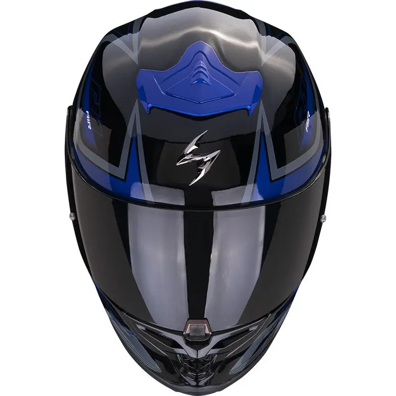 SCORPION Casque EXO-R1 EVO AIR GAZ 110-373-307 | Noir Métal/bleu 2 SCORPION Casque EXO-R1 EVO AIR GAZ 110-373-307 | Noir Métal/bleu – Image 2