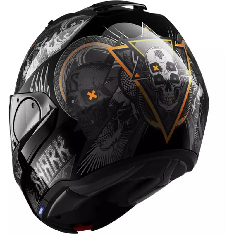 SHARK Casque EVO-ES K-ROZEN HE9814EKAO | Noir/anthracite/orange 3 SHARK Casque EVO-ES K-ROZEN HE9814EKAO | Noir/anthracite/orange – Image 3