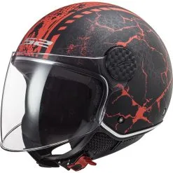 LS2 Casque SPHERE LUX SNAKE 305586331 | Noir Mat/Rouge | Homme