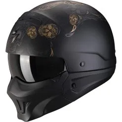SCORPION Casque EXO-COMBAT Evo Kalavera 85-367-254 | Noir Mat Or