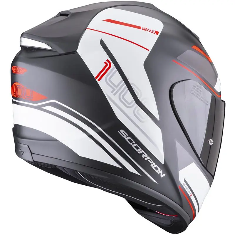 SCORPION Casque EXO-1400 EVO AIR VITTORIA 114-384-227 | Noir Mat Blanc 3 SCORPION Casque EXO-1400 EVO AIR VITTORIA 114-384-227 | Noir Mat Blanc – Image 3