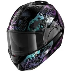 SHARK Casque EVO-ES K-ROZEN HE9814EKVX | Noir/violet Pailleté