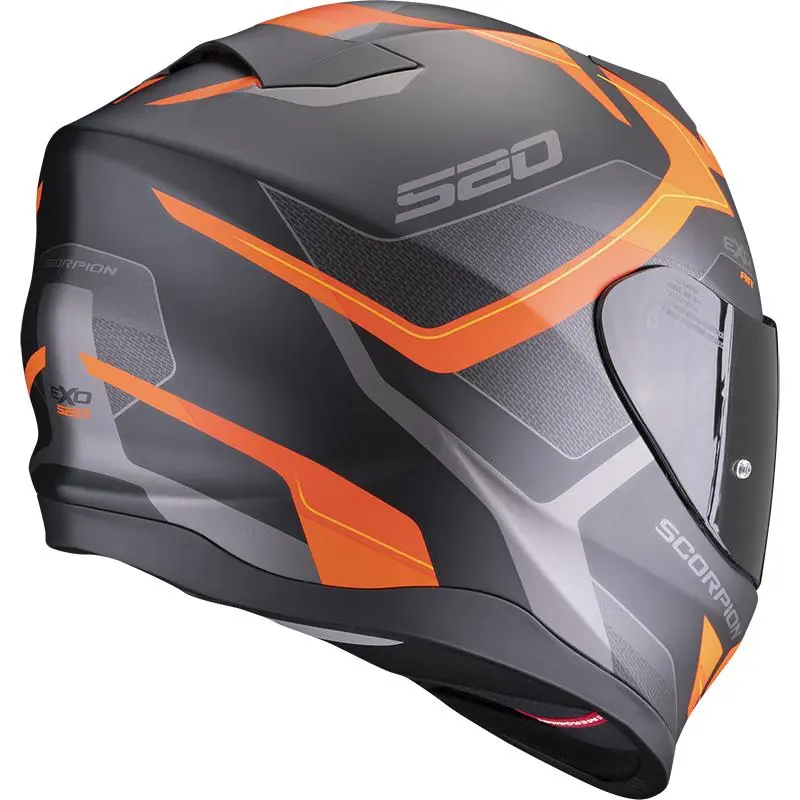 SCORPION Casque EXO-520 EVO AIR ELAN 172-409-168 | Noir Mat/orange 3 SCORPION Casque EXO-520 EVO AIR ELAN 172-409-168 | Noir Mat/orange – Image 3