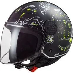 LS2 Casque OF558 SPHERE LUX MAXCA 305587354 | Noir Brillant/jaune Fluo