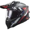 LS2 Casque MX701 EXPLORER CARBON EXTEND 467017031 | Rouge Noir Mat