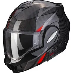 SCORPION Casque EXO-TECH EVO CARBON TOP 118-397-24 | Noir Rouge