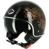 ASTONE Casque MINIJET 66 TATTOO BLACK LETTERS MINI66-BLA-BK | Noir/Marron