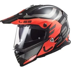 LS2 Casque MX436 PIONNER EVO ADVENTURER 404364051 | Noir Mat Orange