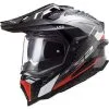 LS2 Casque Cross MX701 EXPLORER CARBON FRONTIER 407016108 | Rouge Titanium