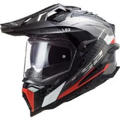 LS2 Casque MX701 EXPLORER CARBON FRONTIER 467016108 | Titanium Rouge
