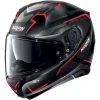 NOLAN Casque N87 Plus Overland N-com N87POV 031 | Noir Mat / Rouge