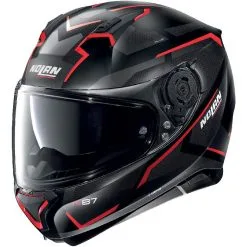 NOLAN Casque N87 Plus Overland N-com N87POV 031 | Noir Mat / Rouge