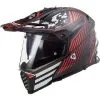 LS2 Casque Cross MX436 PIONNER EVO SATURN 404363411 | Noir Mat/rouge