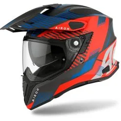 AIROH CASQUE CROSSOVER COMMANDER BOOST CMM29 | Rouge Bleu | Unisexe