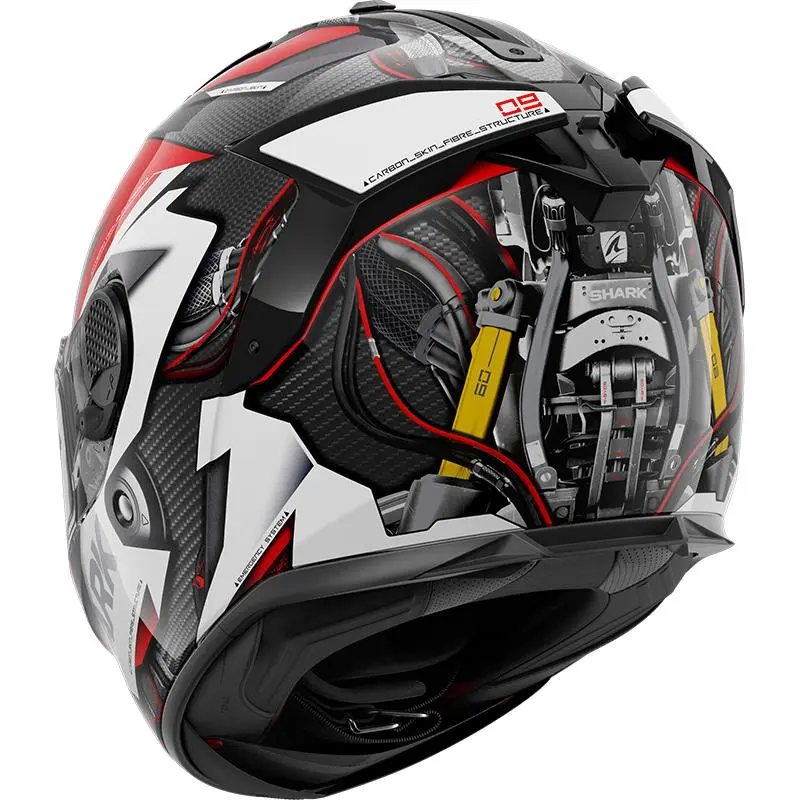 SHARK Casque SPARTAN GT CARBON URIKAN HE7012EDRW | Carbone Blanc Rouge 3 SHARK Casque SPARTAN GT CARBON URIKAN HE7012EDRW | Carbone Blanc Rouge – Image 3